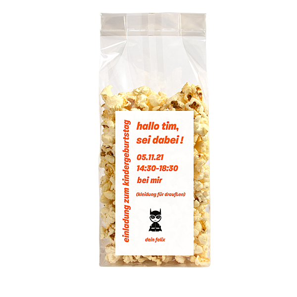 Popcorn-Einladung